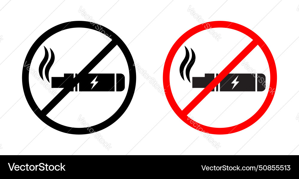No smoking including electronic cigarettes sign No smoking including electronic cigarettes sign vector image