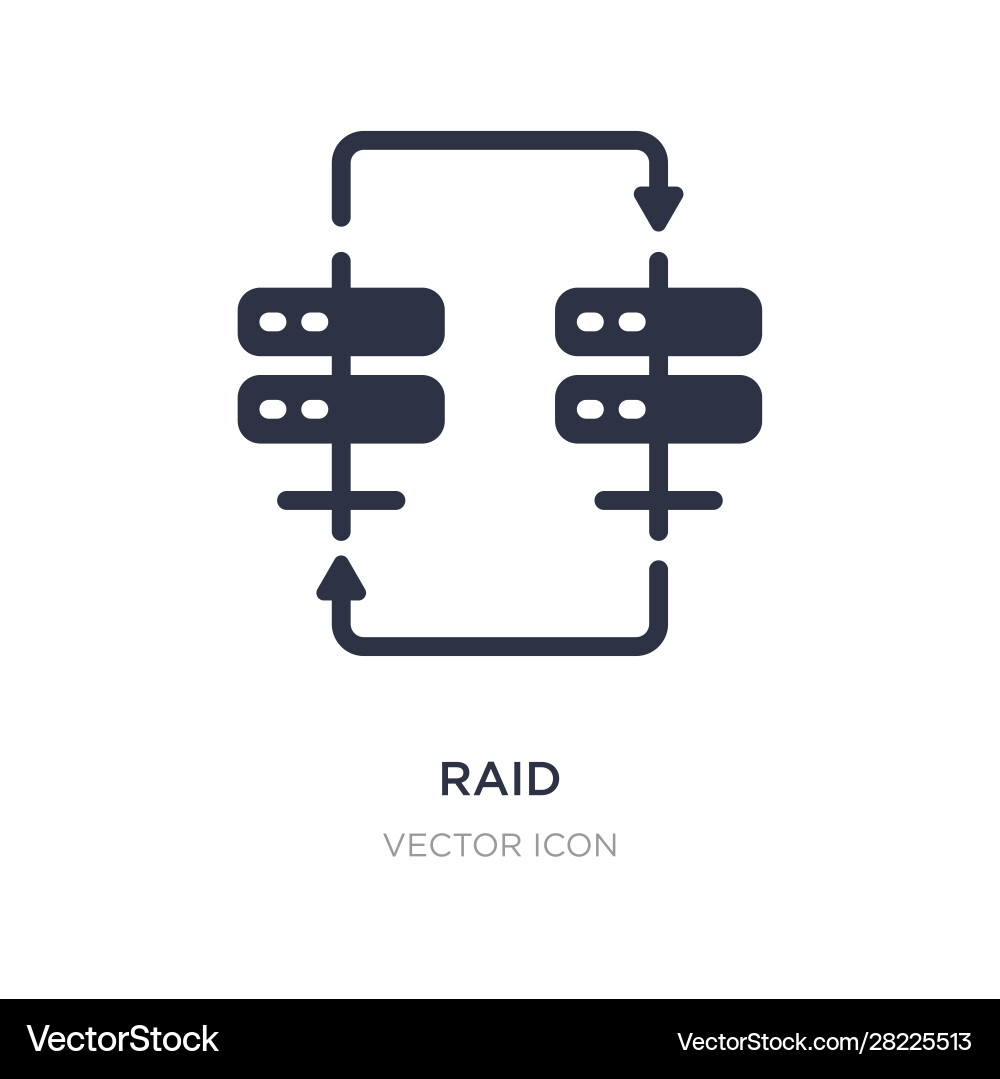 Raid icon on white background simple element from Raid icon on white background simple element from Vector Image