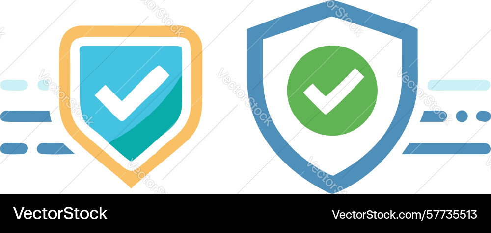 Secure connection icon with checkmark data vector image