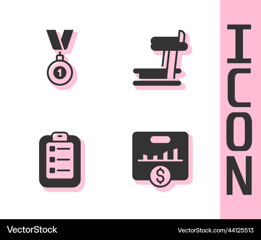 Set key performance indicator medal to do list Set key performance indicator medal to do list Vector Image