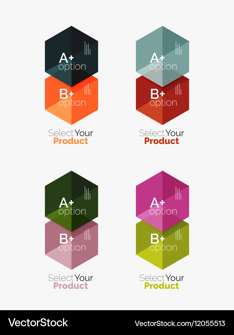 Set of infographic templates with text and options vector image