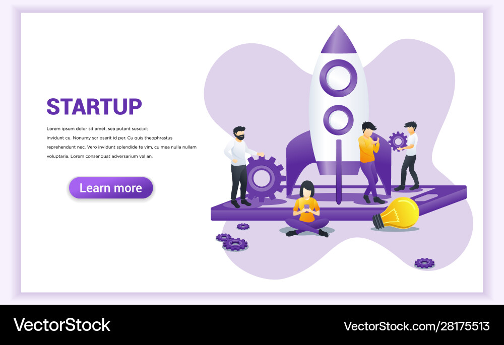 Start up project concept for mobile development Start up project concept for mobile development Vector Image