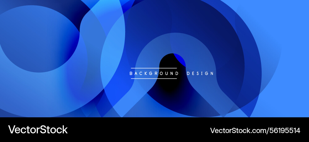Abstract blue layers create dynamic composition Vector Image