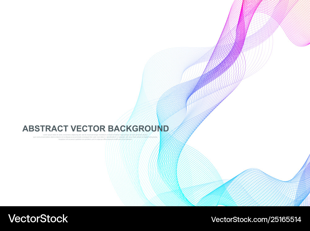 Abstract Colorful Wave Background vector image