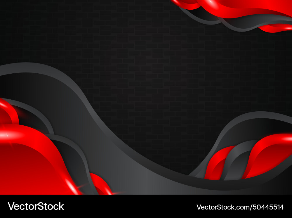 Abstract fluid background with black and red color Abstract fluid background with black and red color vector image