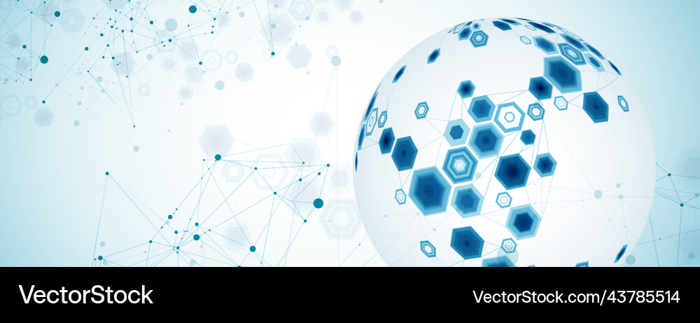 Abstract Network Globe Background vector image