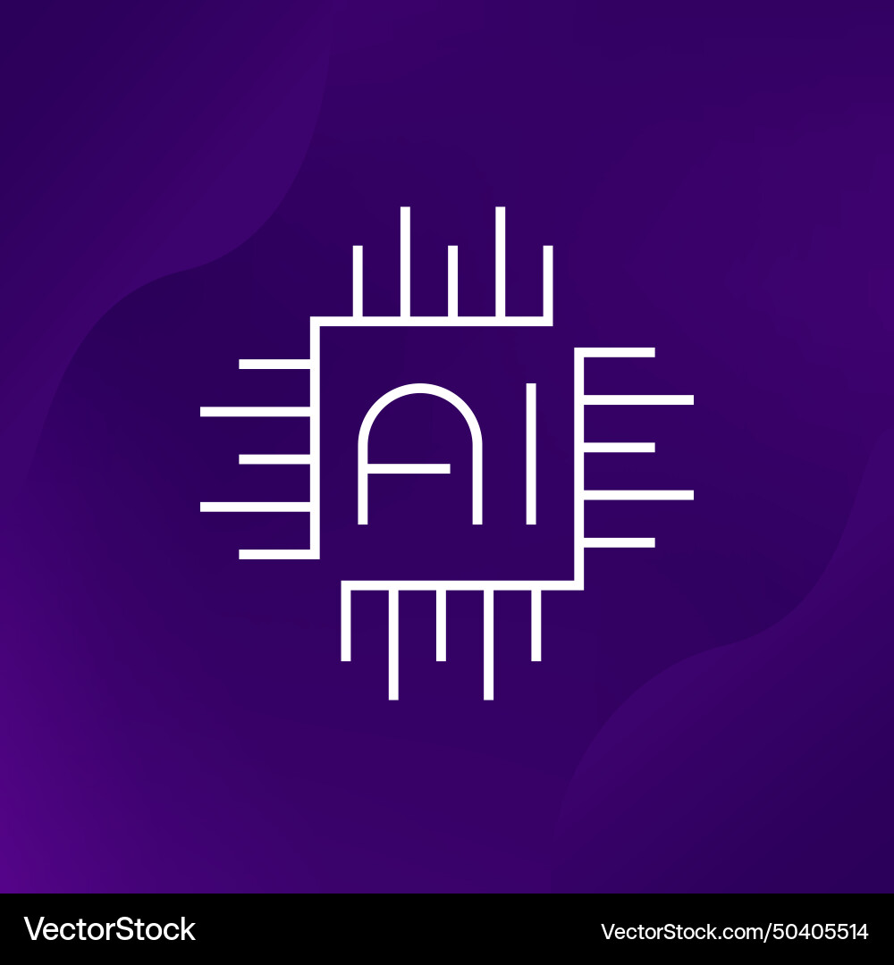 Ai optimized hardware icon line design vector image