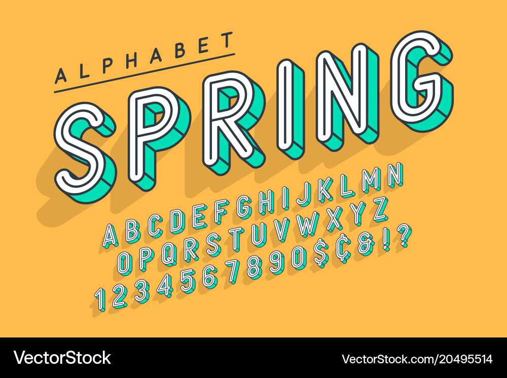 Bold Pop Art Display Font vector image