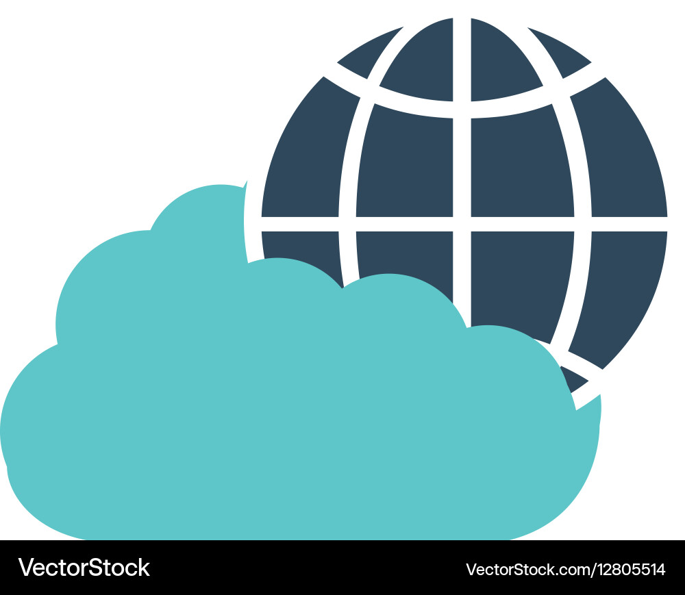 Cloud technology global connection data Vector Image