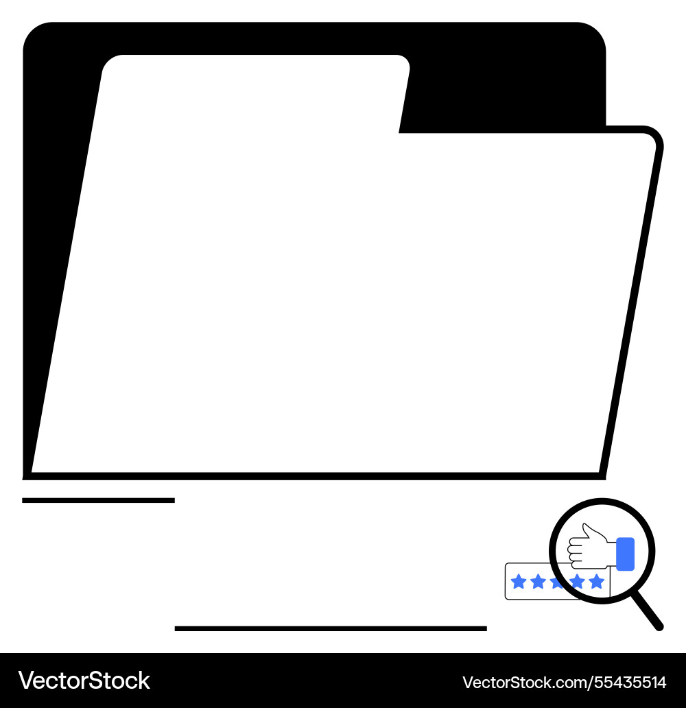 Document folder with user ratings and approval Document folder with user ratings and approval vector image