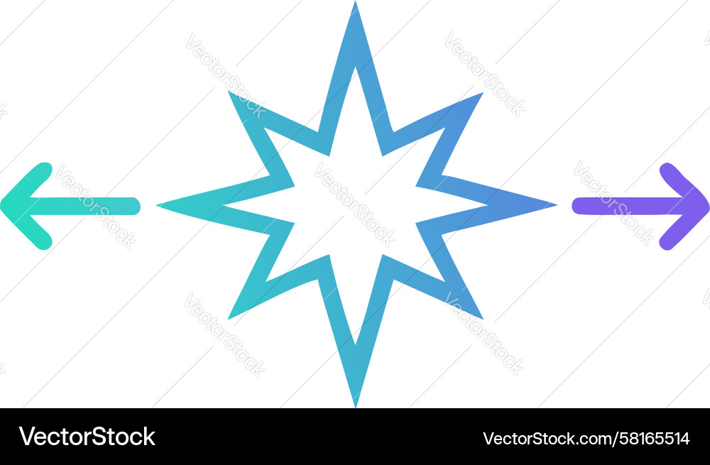 Dynamic Data Flow Starburst Vector Image