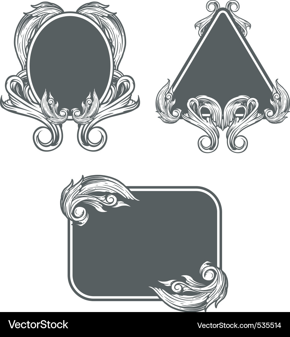 Floral frame border Royalty Free Vector Image - VectorStock