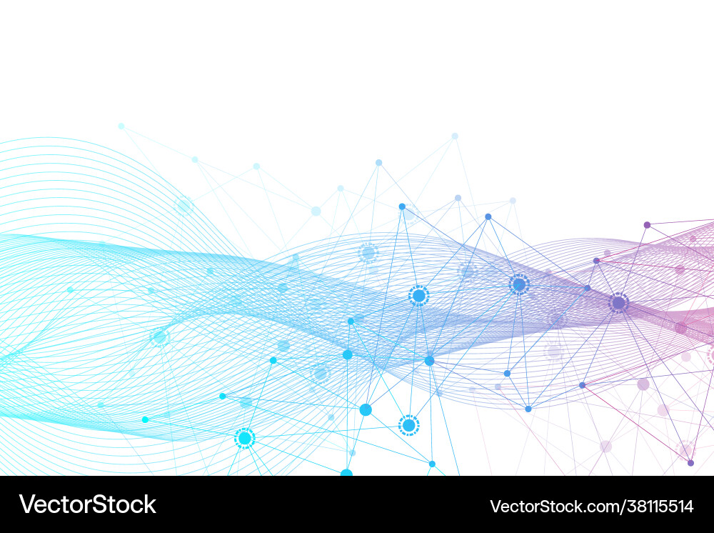 Geometric abstract background with connected line Geometric abstract background with connected line Vector Image