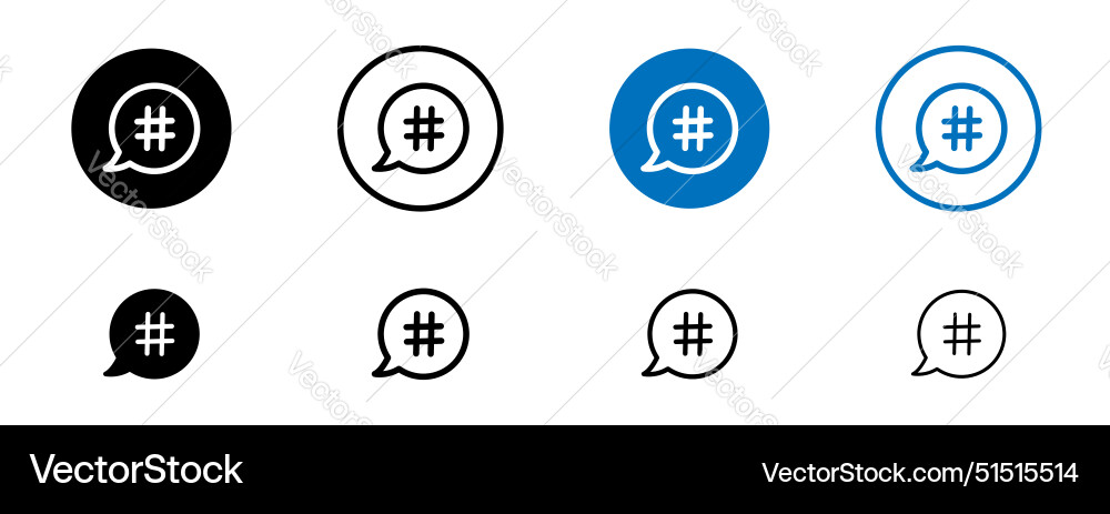 Hashtag icon Royalty Free Vector Image - VectorStock
