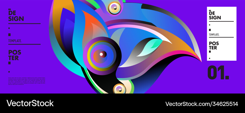 Landing page background template with colorful Vector Image