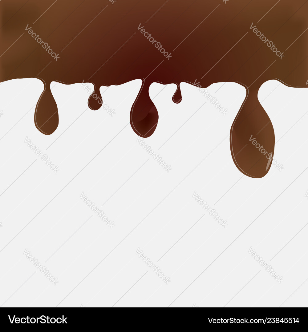 Melted chocolate Melted chocolate vector image