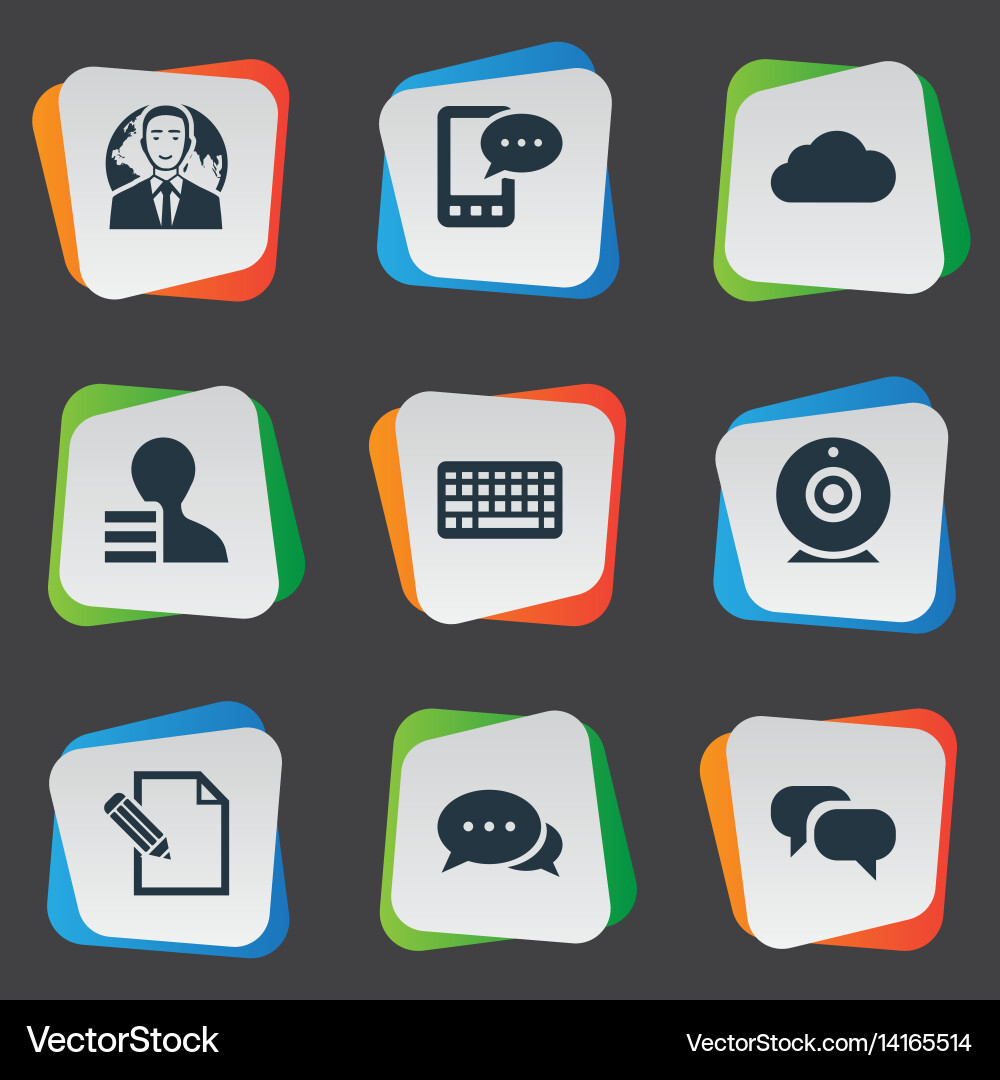 Set of simple user icons Vector Image