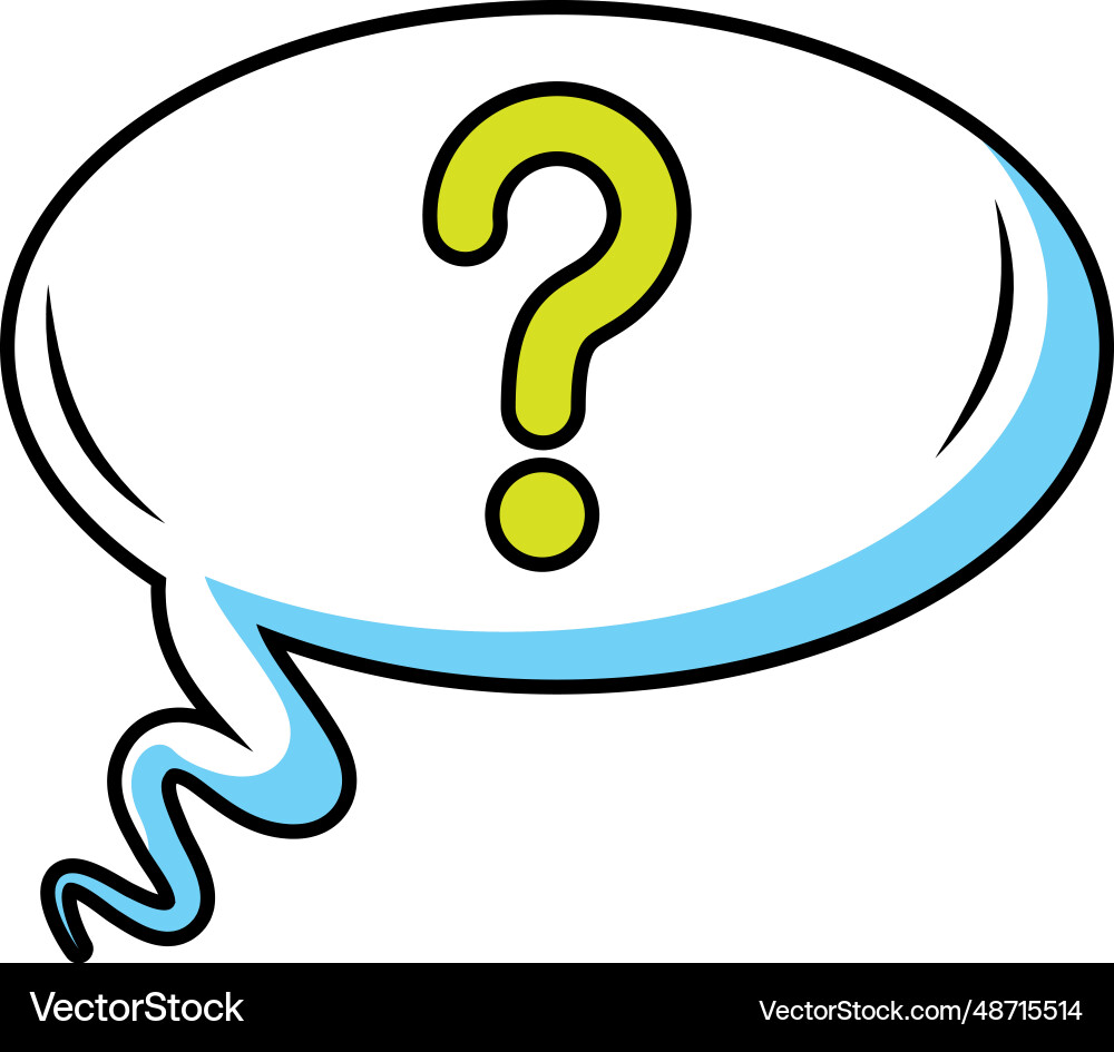 Speech bubble with interrogation sign isolated Vector Image