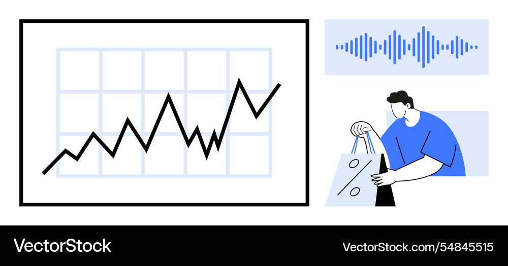 Businessman boosting sales with data-driven Vector Image