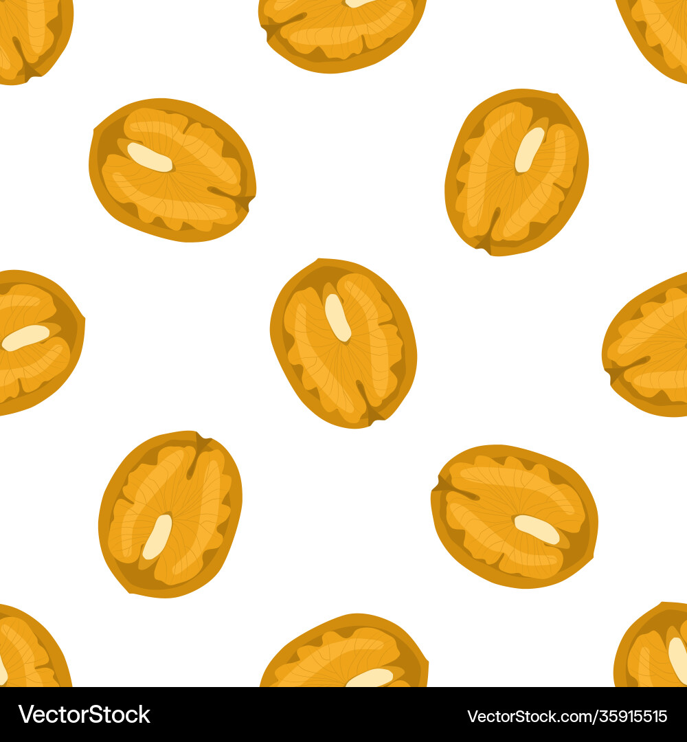 On theme big pattern identical types walnut Vector Image