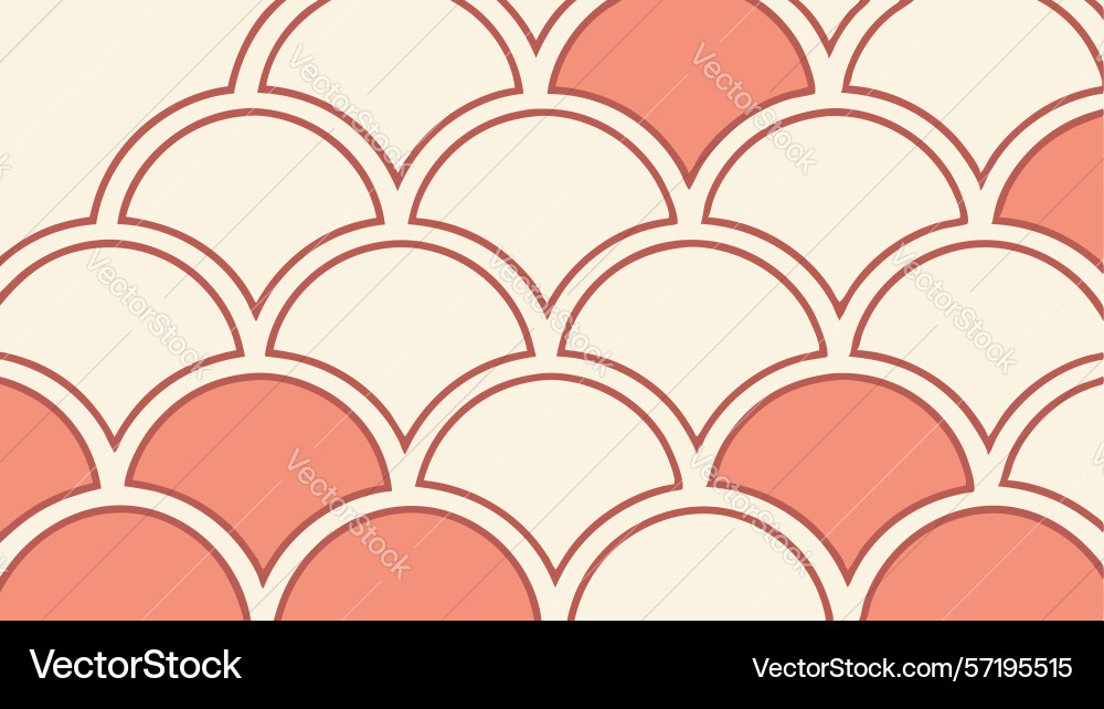 Scallop shell pattern abstract nautical design vector image