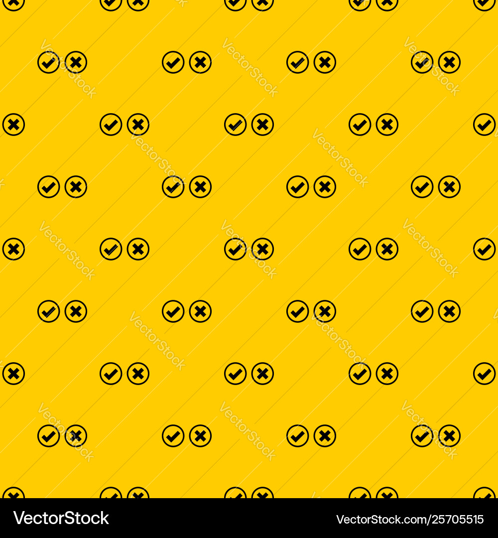 Tick and cross selection pattern vector image