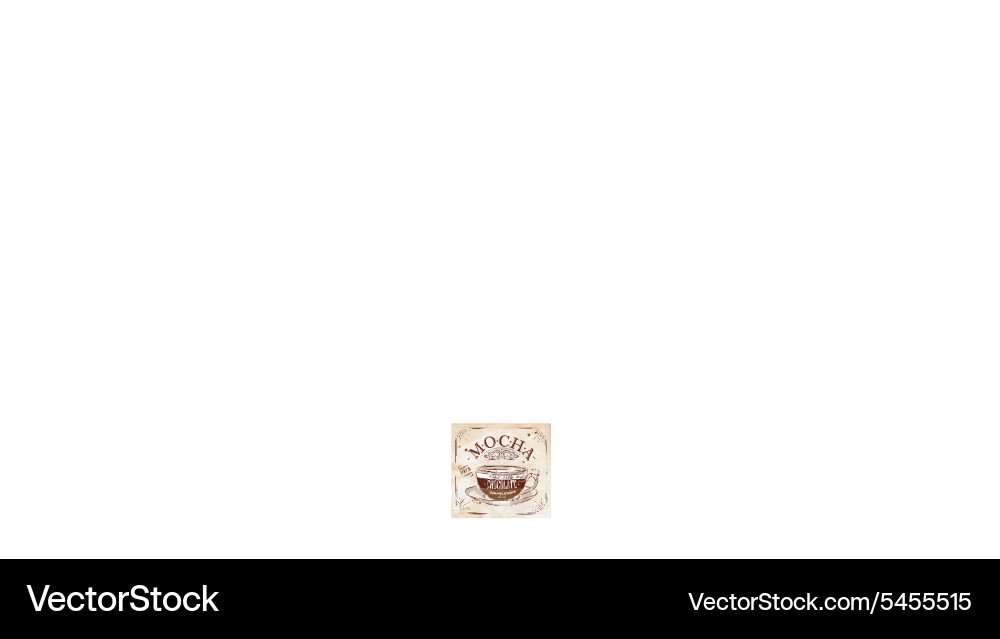 Vintage Mocha Poster Vector Image