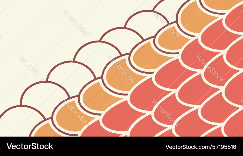 Überlappung scallop Shell Muster dynamische Küste vektorbild