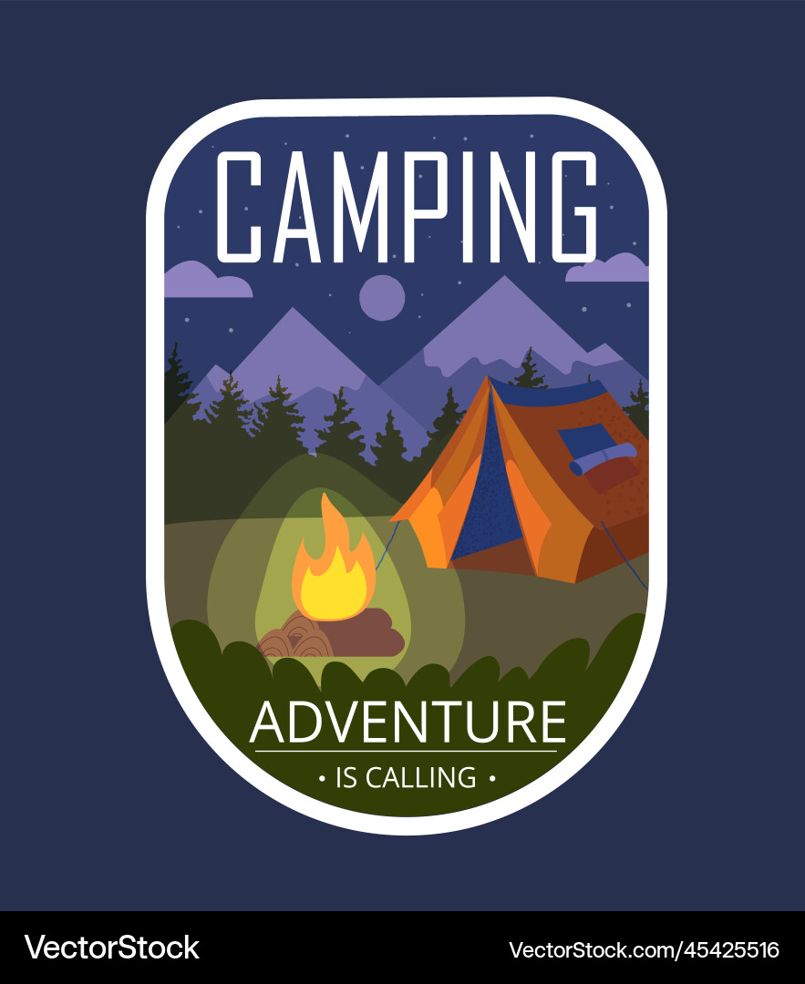 Camping Adventure Logotype Vector Image