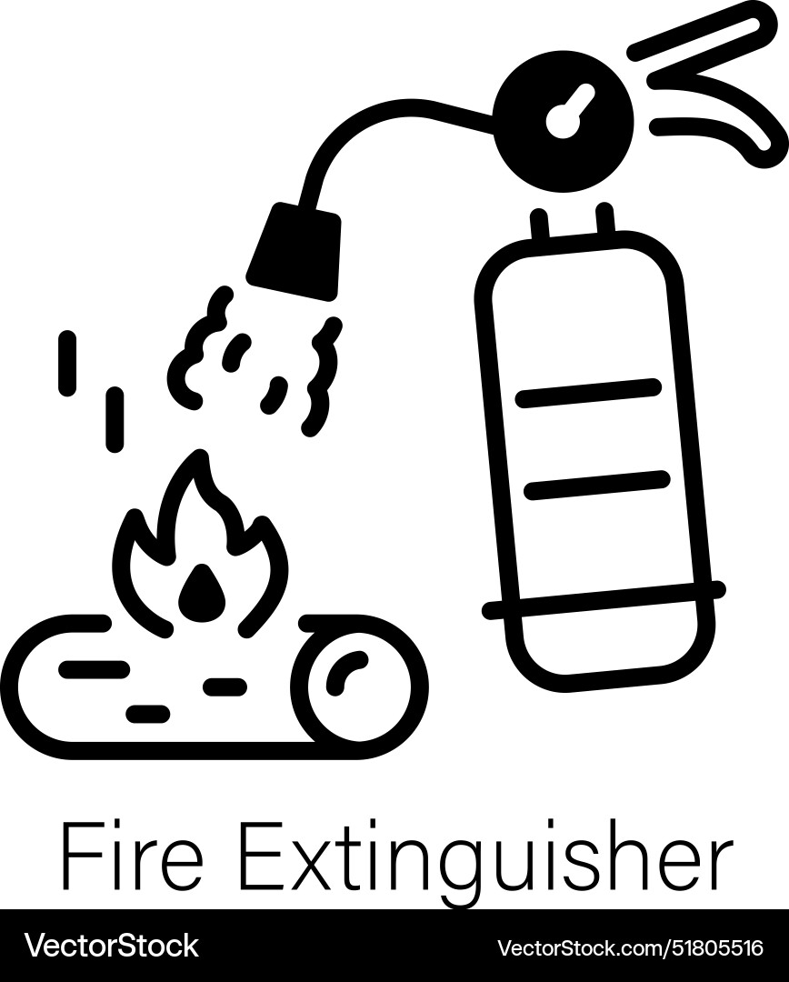  Feuerlöscher Lizenzfreies Vektorbild - VectorStock Illustration 