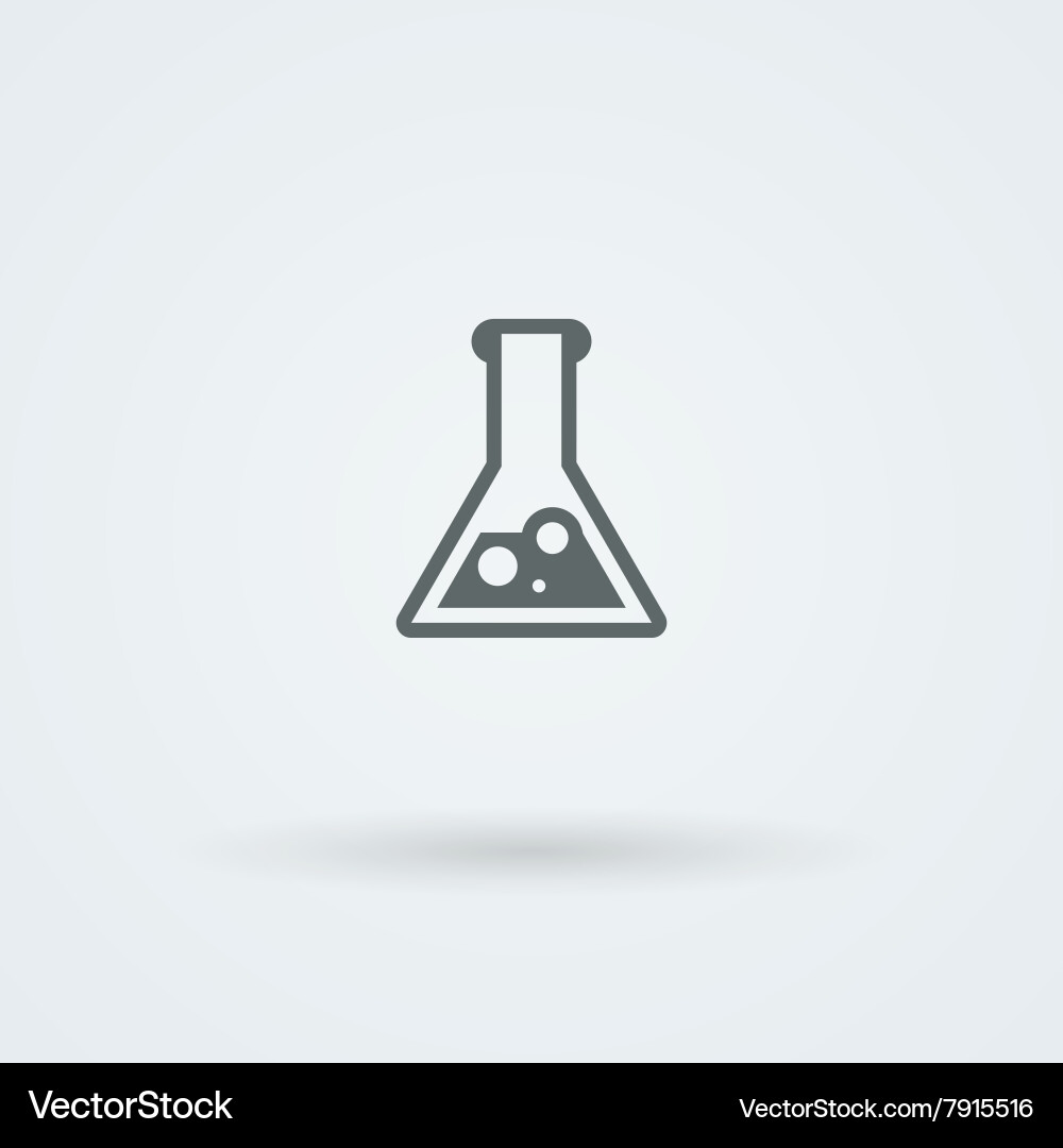 Flask with the boiling liquid science Vector Image