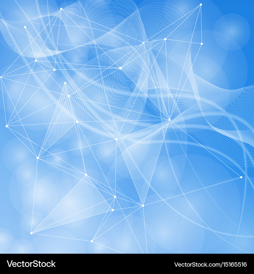 Geometric abstract background with connected line Vector Image