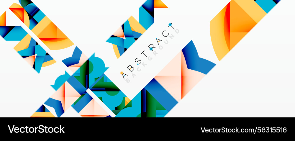 Geometric shapes overlap creating vibrant Vector Image