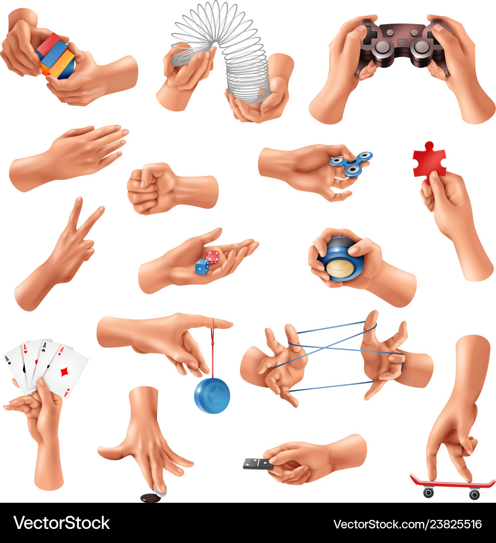 Hand games set Hand games set vector image