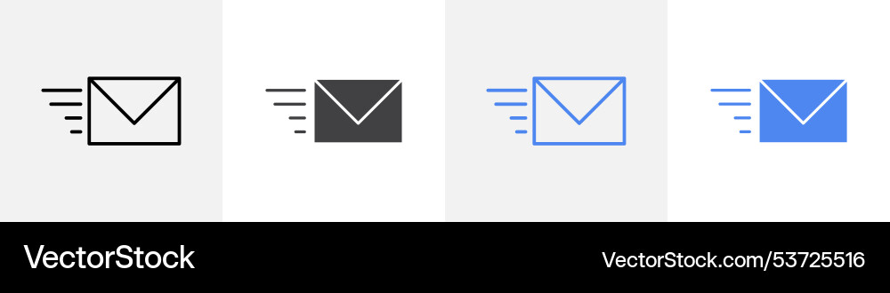 Mail icon set use for web vector image