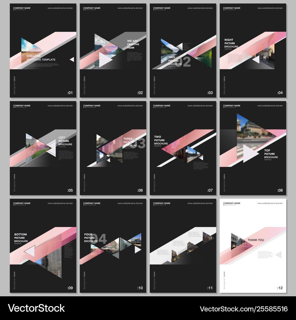 Minimal brochure templates with colorful gradient Minimal brochure templates with colorful gradient Vector Image
