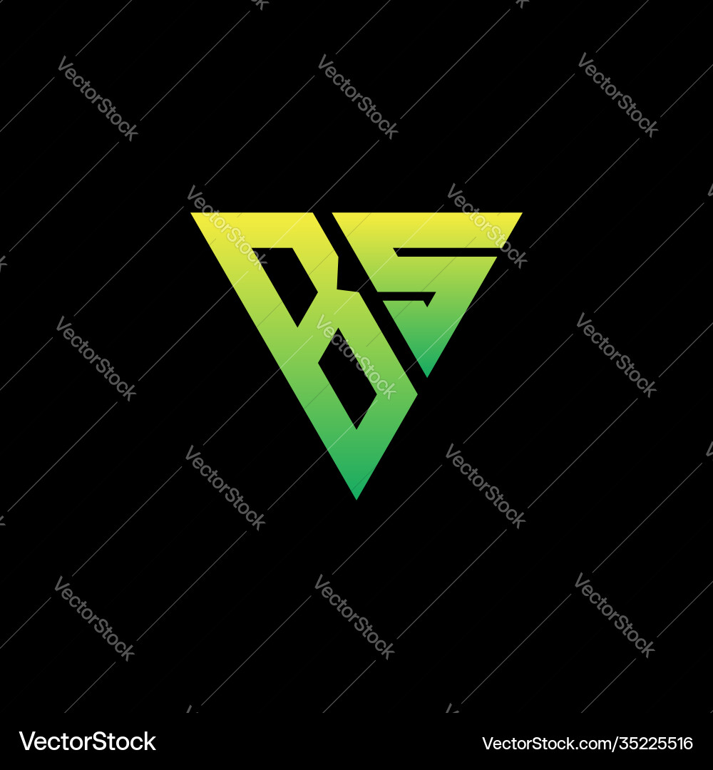 Original Dreieck Logo Monogramm mit Form vektorbild
