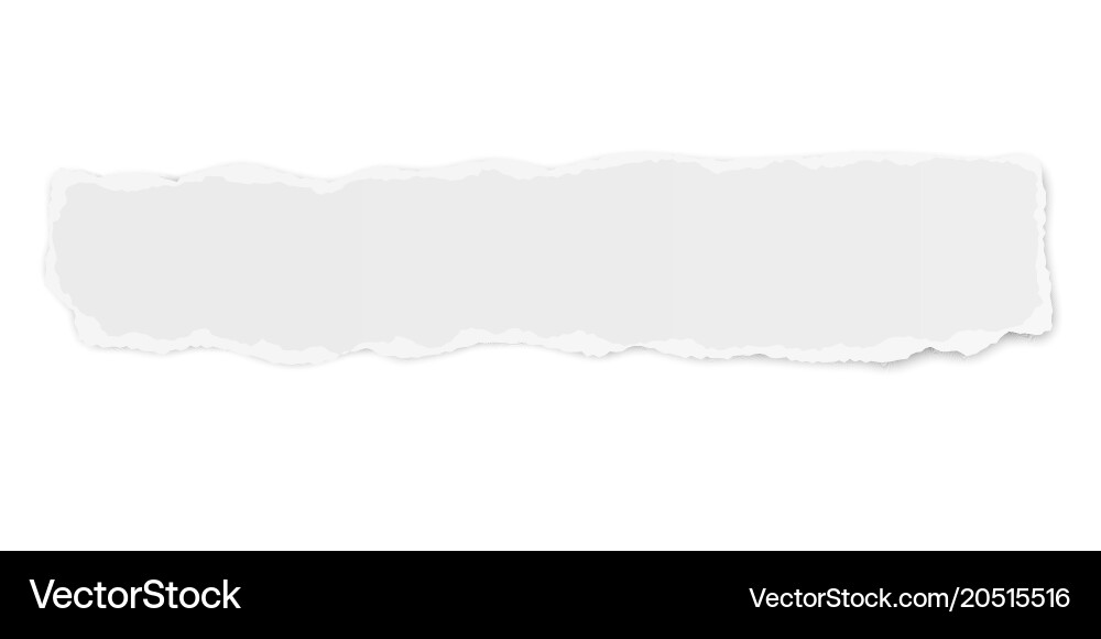 Paper Tear Wisp with Shadow Vector Image
