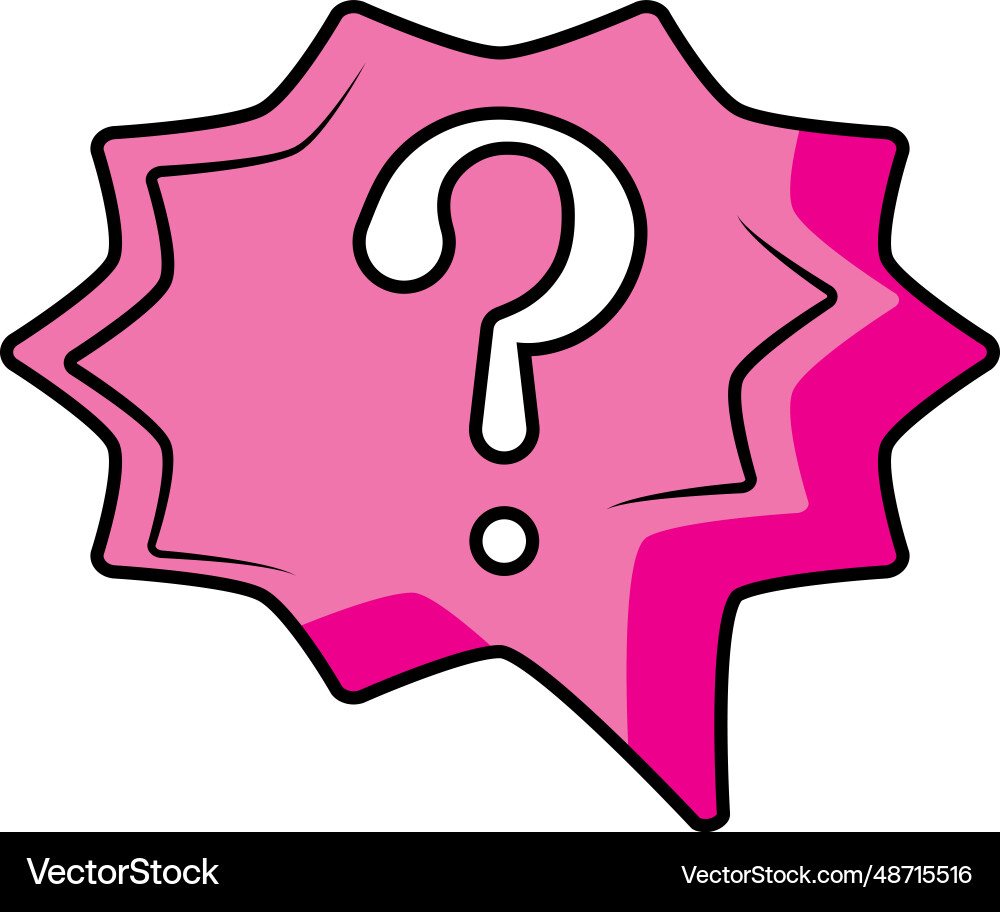 Speech bubble with interrogation sign think Vector Image