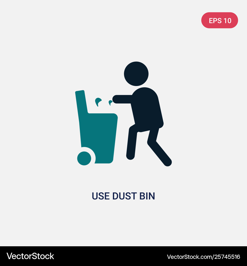 Two color use dust bin icon from maps and flags Two color use dust bin icon from maps and flags Vector Image
