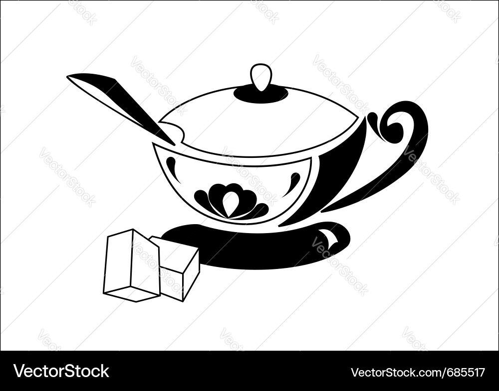 Elegant Sugar Bowl Vector Image