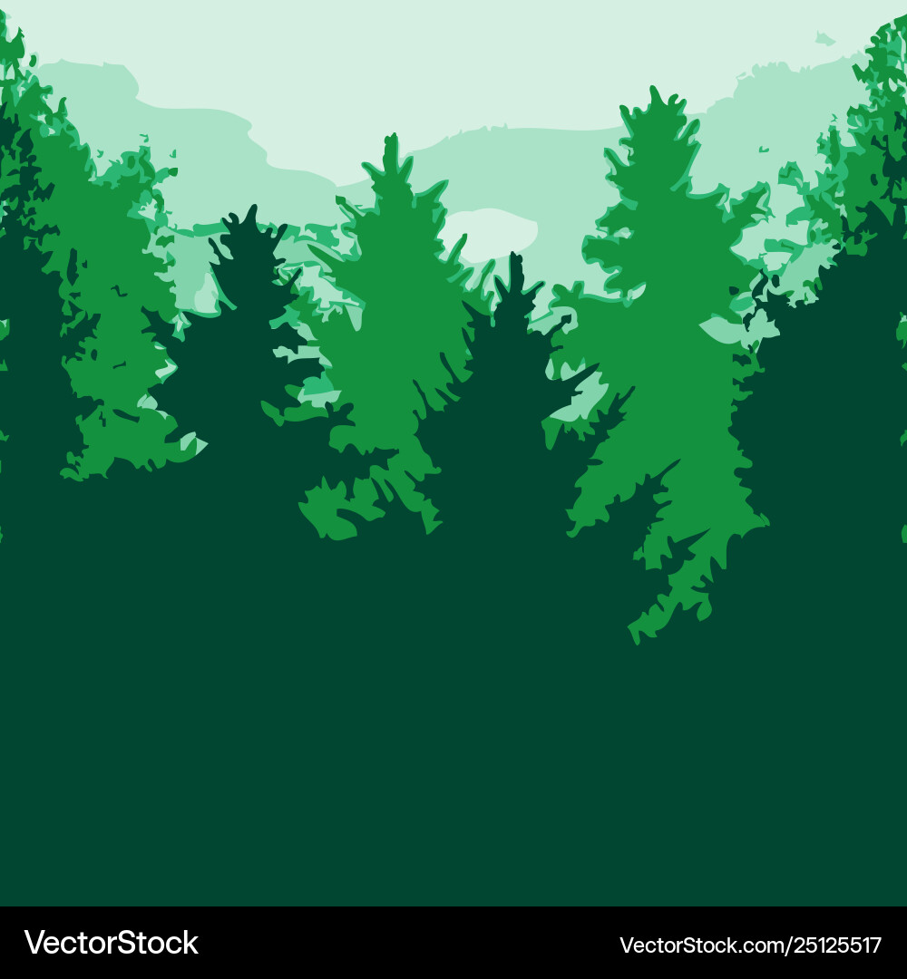 Fir trees seamless pattern Fir trees seamless pattern Vector Image