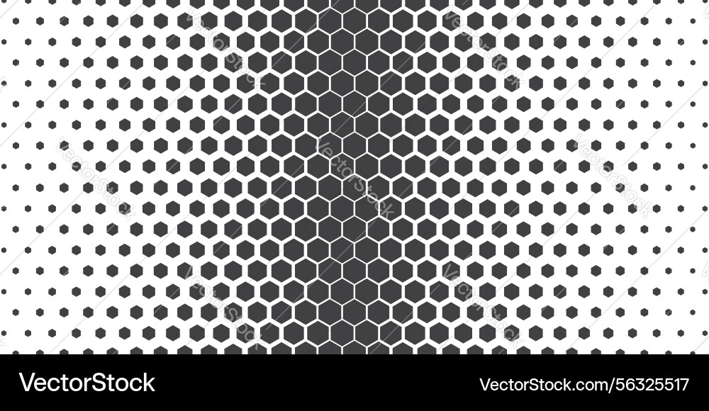 Halftone hexagonal abstract geometric background Vector Image