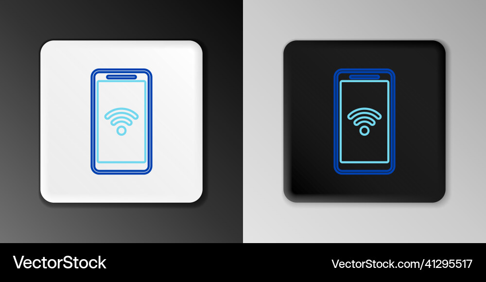 Line smartphone with heart rate monitor function Vector Image