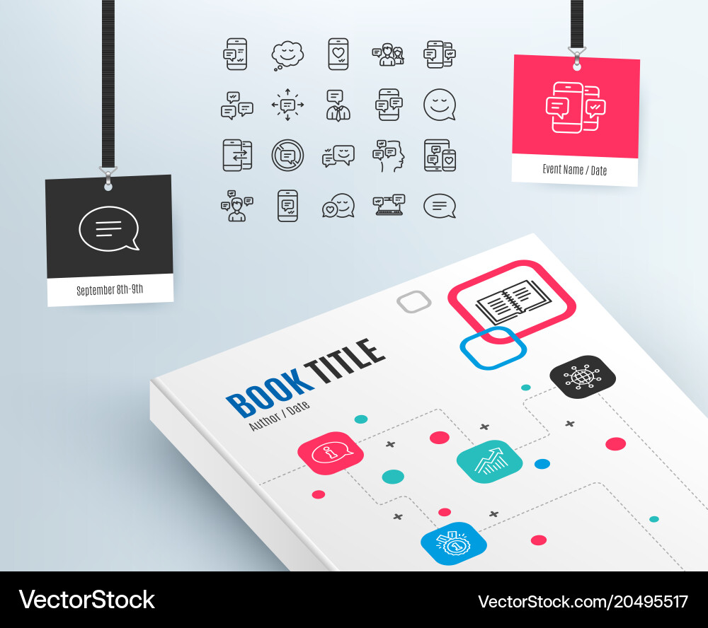 Message and communication icons group chat Vector Image