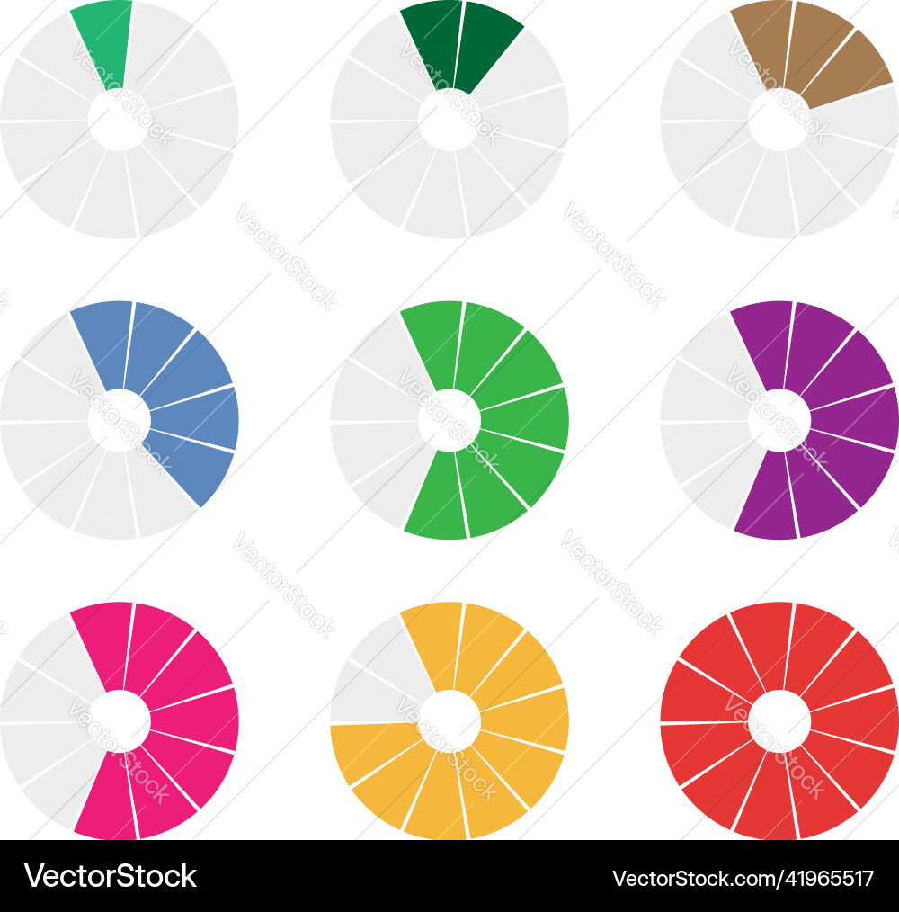 Preloader circular loading bar pie chart Vector Image