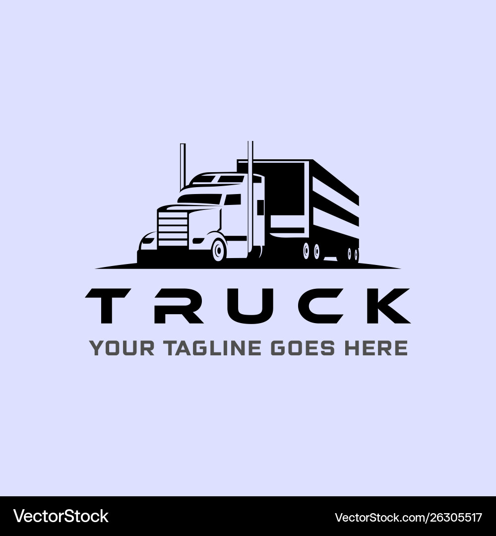 Truck silhouette abstract logo template vintage Truck silhouette abstract logo template vintage vector image