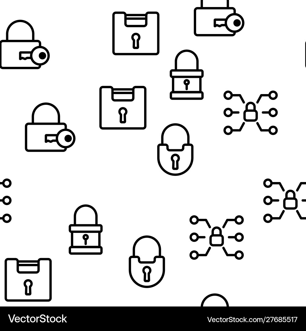 Type locks seamless pattern Vector Image