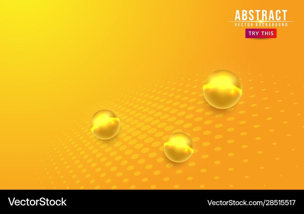 Yellow minimalist gradient with abstract geometry Vector Image