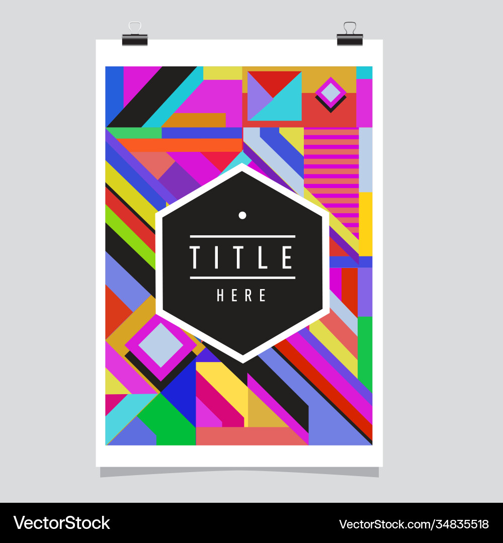 Abstract colorful geometric pattern background Vector Image